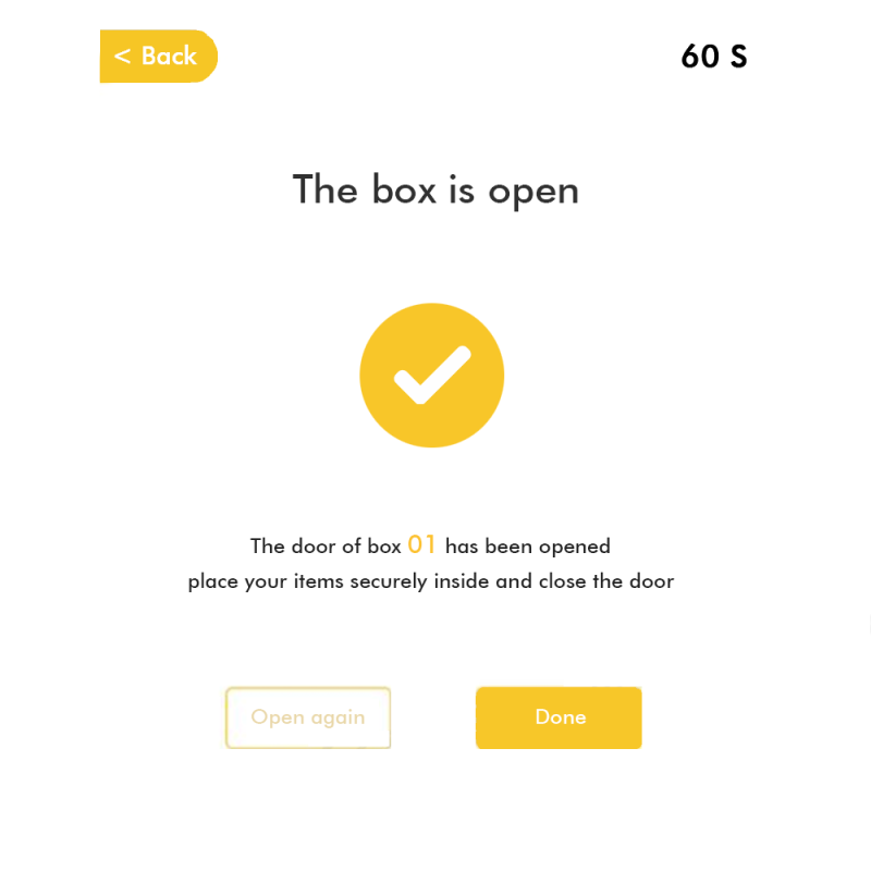 Bag Drop Luggage Self Storage Napoli - come funziona step 3 - apertura box
